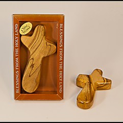 Olive Wood Hand Cross - CR1465-10