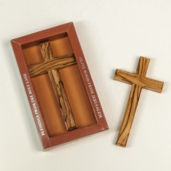 Olive Wood Hand Cross - 1470A-12